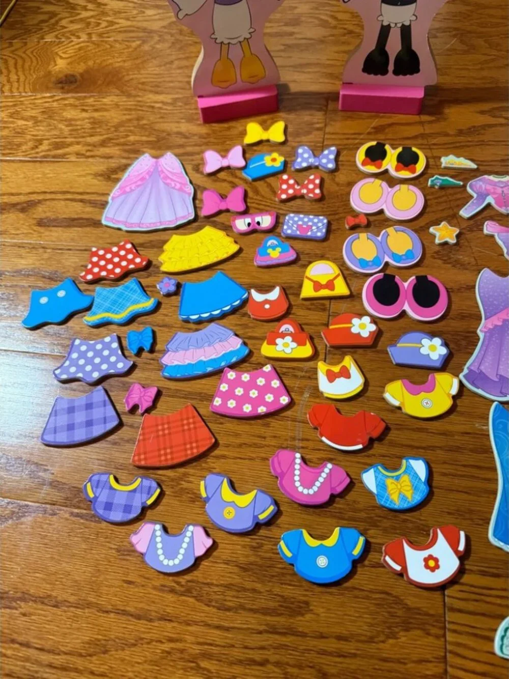Melissa & Doug Disney Minnie Mouse Daisy Duck Ariel Magnetic Dress-Up Wood Dolls